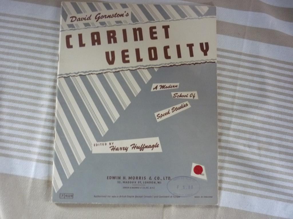David Gornston - Clarinet Velocity - klarinet, Muziek en Instrumenten, Bladmuziek, Gebruikt, Ophalen of Verzenden, Klarinet, Artiest of Componist