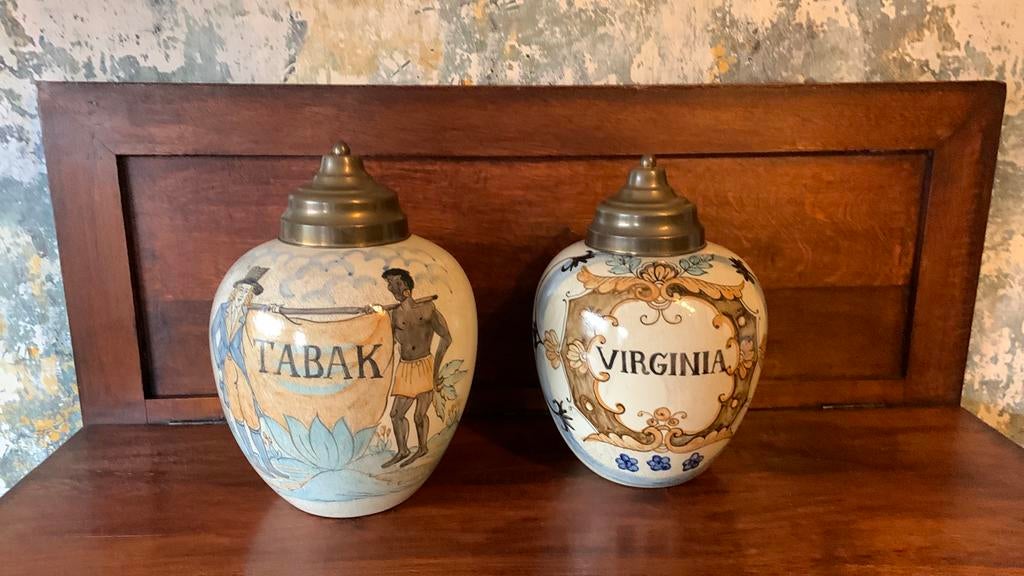 Prachtige tabakspotten, Ophalen of Verzenden