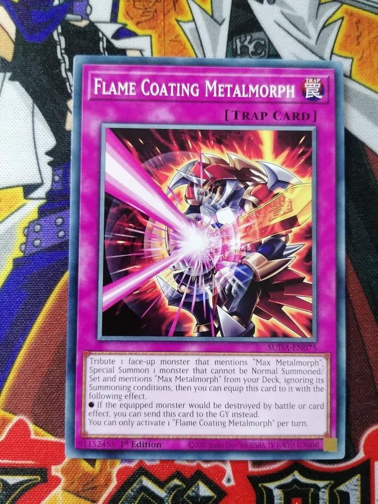 Flame Coating Metalmorph - SUDA - Yu-Gi-Oh, Ophalen of Verzenden, Zo goed als nieuw