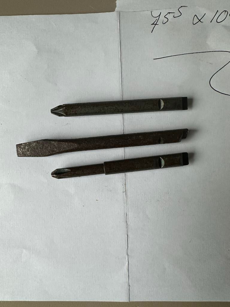 3 bits voor Stanley pompschroevendraaier (de grootste), Doe-het-zelf en Verbouw, Gereedschap | Handgereedschap, Ophalen of Verzenden