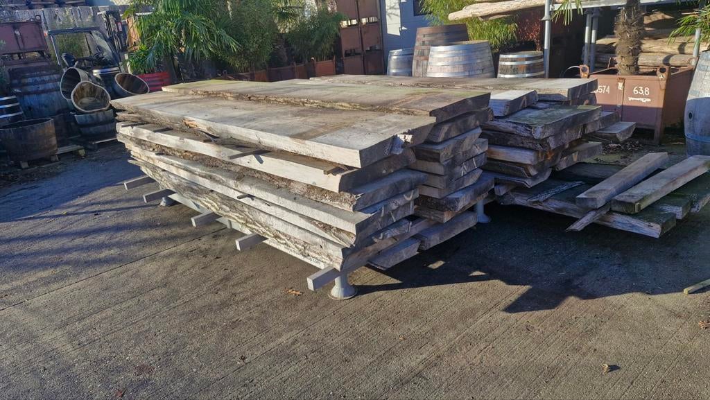 Eiken Schaaldelen - Spotprijs, Winddroog - OPRUIMING!, Doe-het-zelf en Verbouw, Hout en Planken, Nieuw, Plank, Eiken, 300 cm of meer