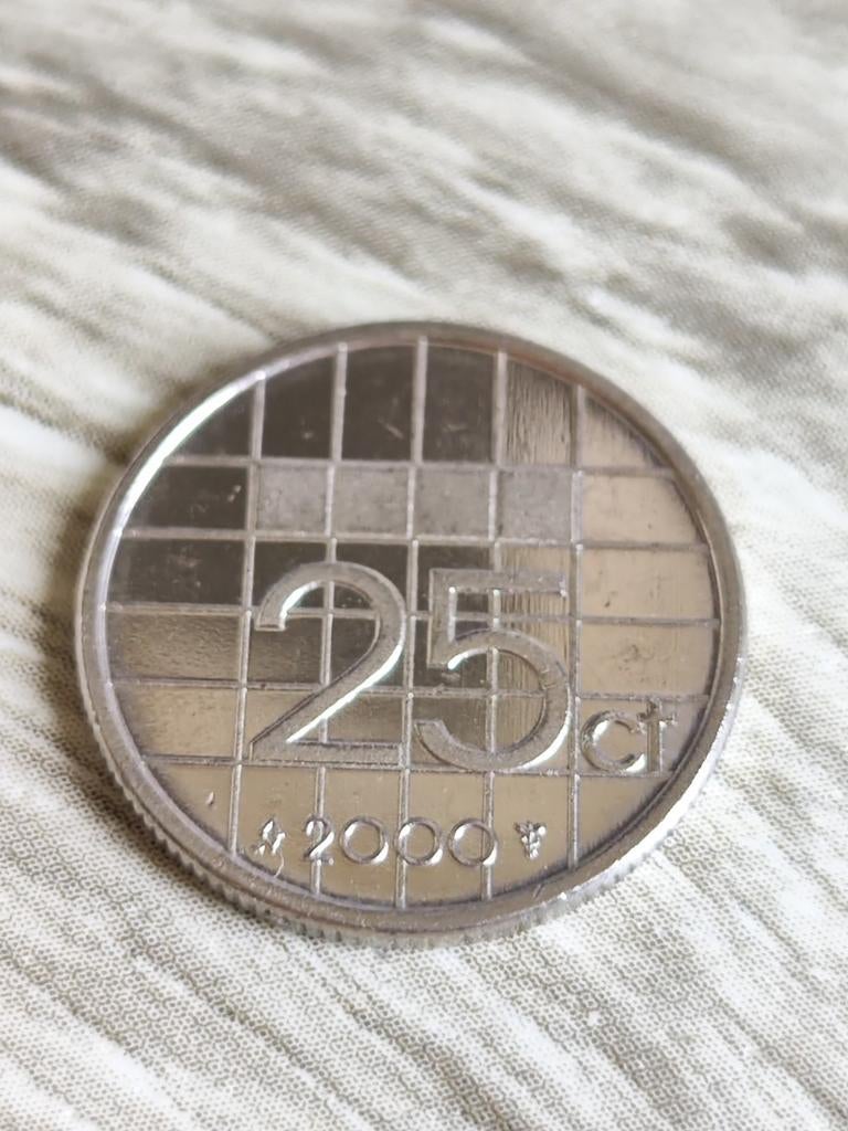 Beatrix kwartje, 25 cent uit 2000, Ophalen, Koningin Beatrix, 25 cent