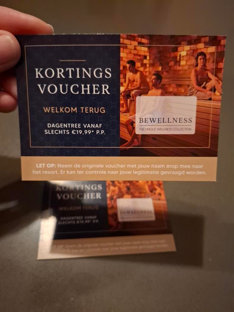 Kortingsvoucher voor wellness, Ophalen of Verzenden, Nieuw, Overige onderwerpen, Onbekend