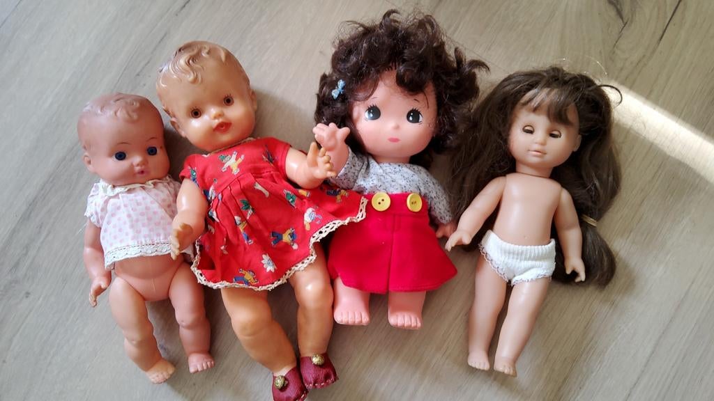 4 vintage poppen Effe, Zapf, Ophalen of Verzenden, Gebruikt, Pop