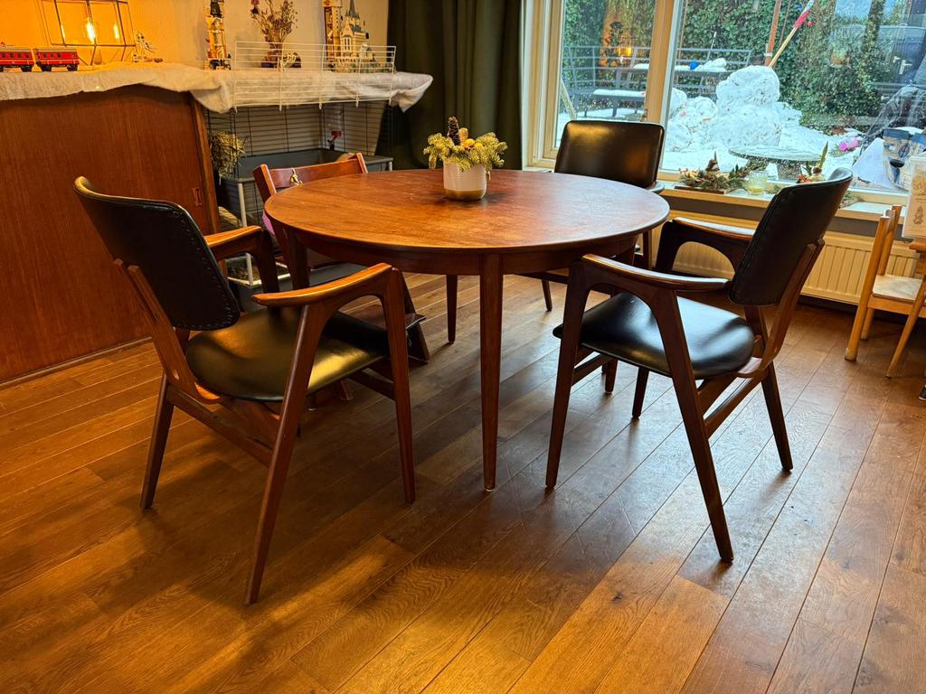 3 Vintage pastoe cees braakman ft14 stoelen, Huis en Inrichting, Tafels | Eettafels, Ophalen of Verzenden, Zo goed als nieuw, Rechthoekig