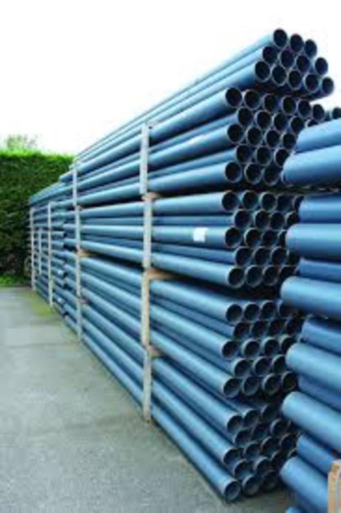 Pvc buis druk buis met lijmmof  50 tm 200 mm vanaf 1.18€ p/m, Ophalen, Pvc, Nieuw, 4 tot 6 meter
