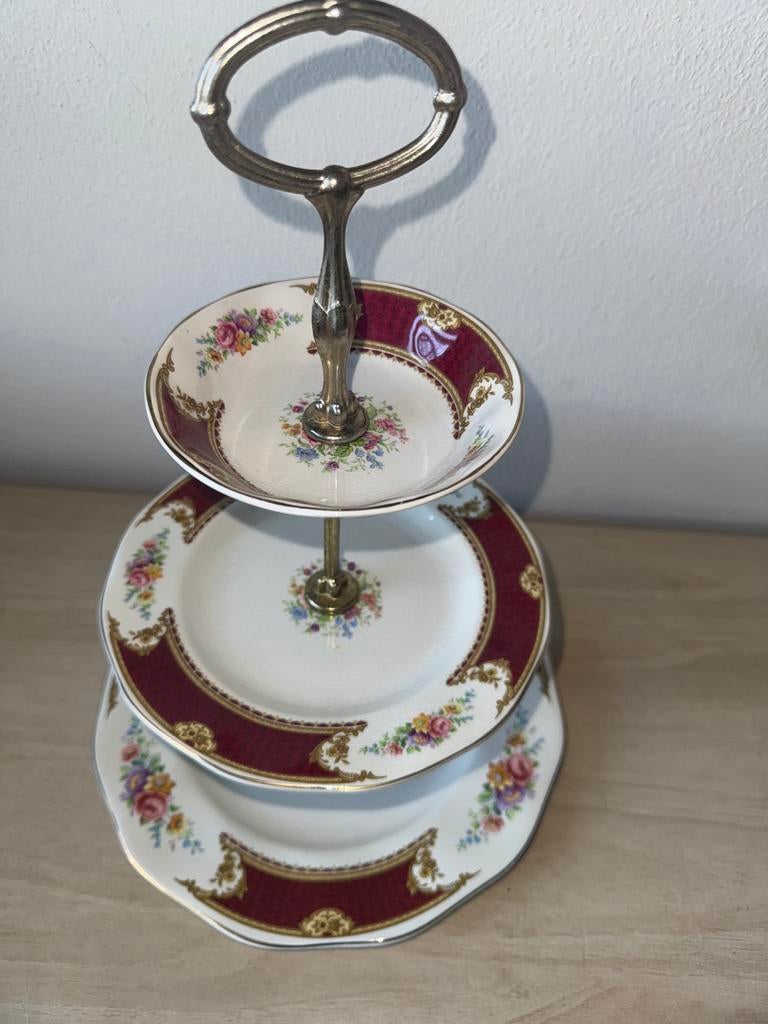 Vintage Etage Serveerschaal, Ophalen of Verzenden, Gebruikt