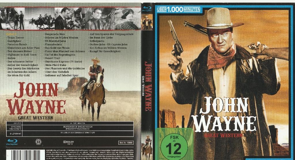 John wayne blu ray ( engels - duits ), Cd's en Dvd's, Blu-ray, Ophalen of Verzenden, Zo goed als nieuw, Actie