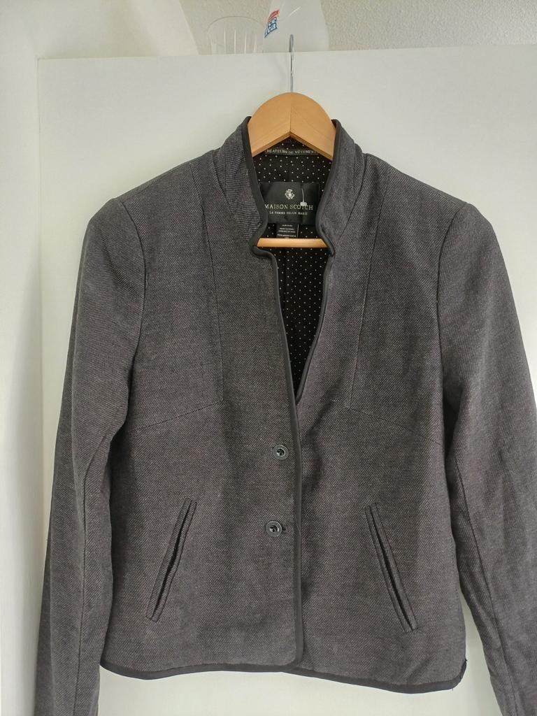 Maison Scotch jasje maat 2 / maat 38, Maat 38/40 (M), Zo goed als nieuw, Jasje, Grijs