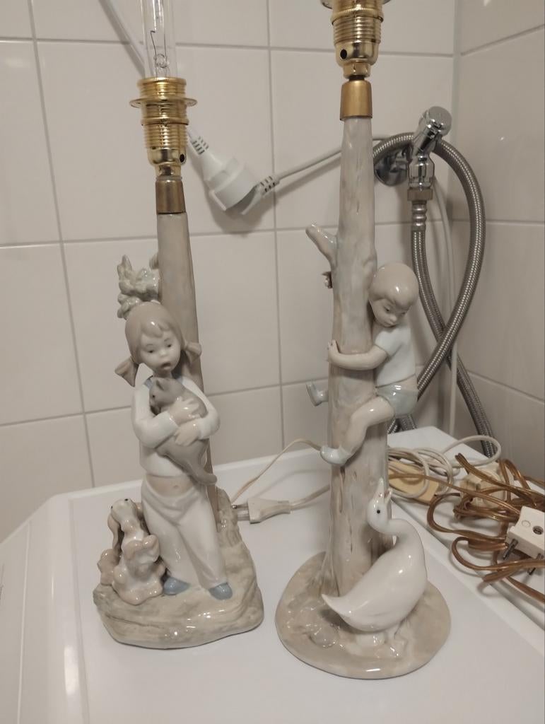 Lladro porseleinen lampen, Antiek en Kunst, Antiek | Lampen, Ophalen of Verzenden