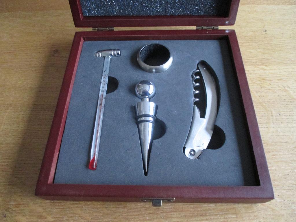 Nieuw: 5 delige wijnset ( RVS )., Ophalen of Verzenden, Nieuw