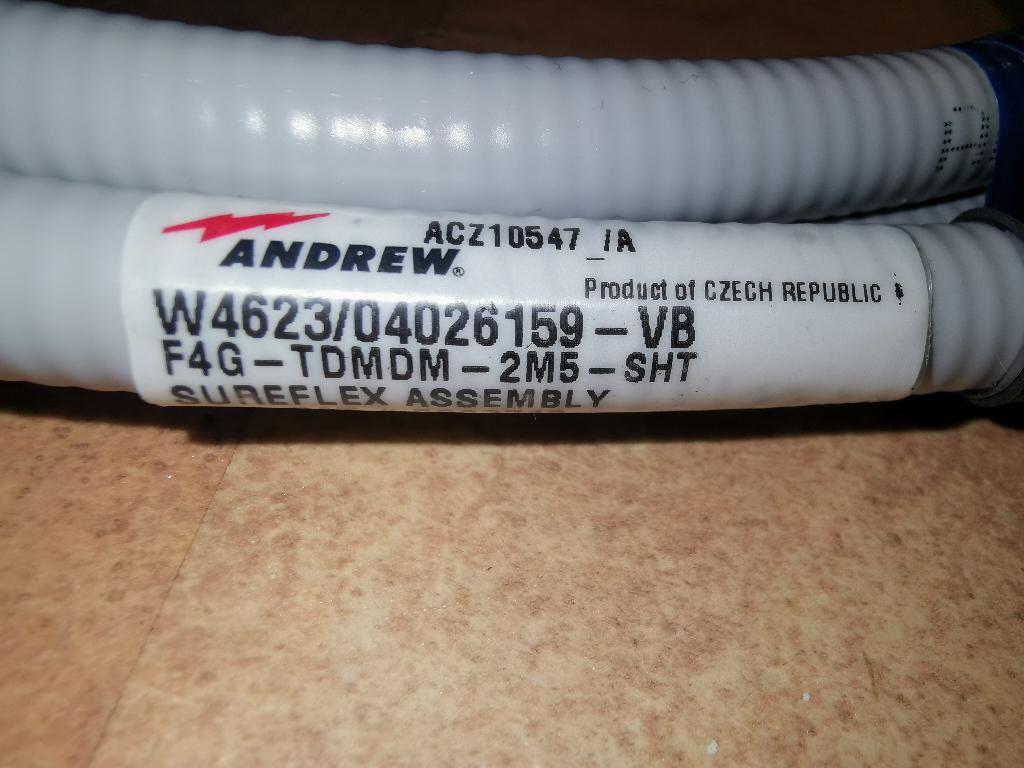 1/2 inch Coax Highflex 2.5M 7/16 Andrew 3200Watt 100MHz, Telecommunicatie, Antennes en Masten, Verzenden, Nieuw, Antenne