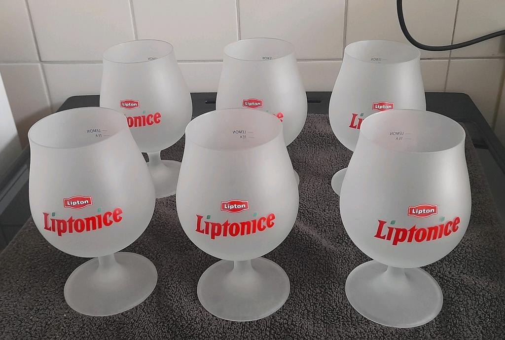 Liptonice Ice Tea Glazen van Lipton  ( 6 stuks ), Ophalen, Glas of Glazen, Overige stijlen, Glas