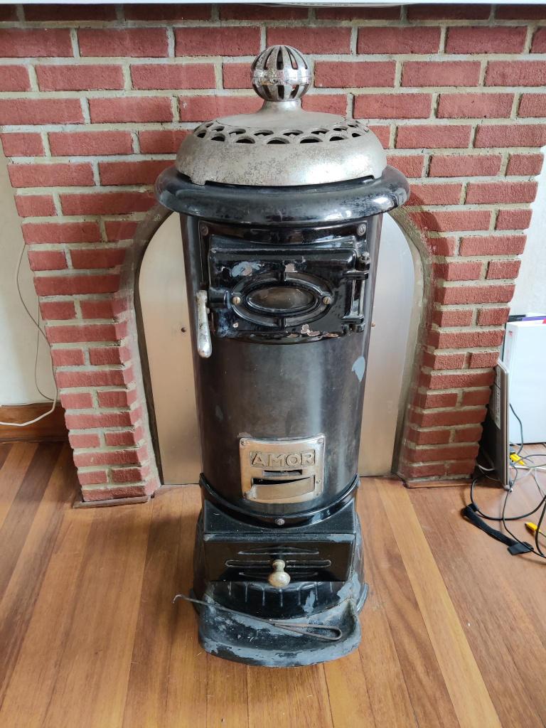 Vintage houtkachel, Ophalen, Gebruikt, Houtkachel, Vrijstaand