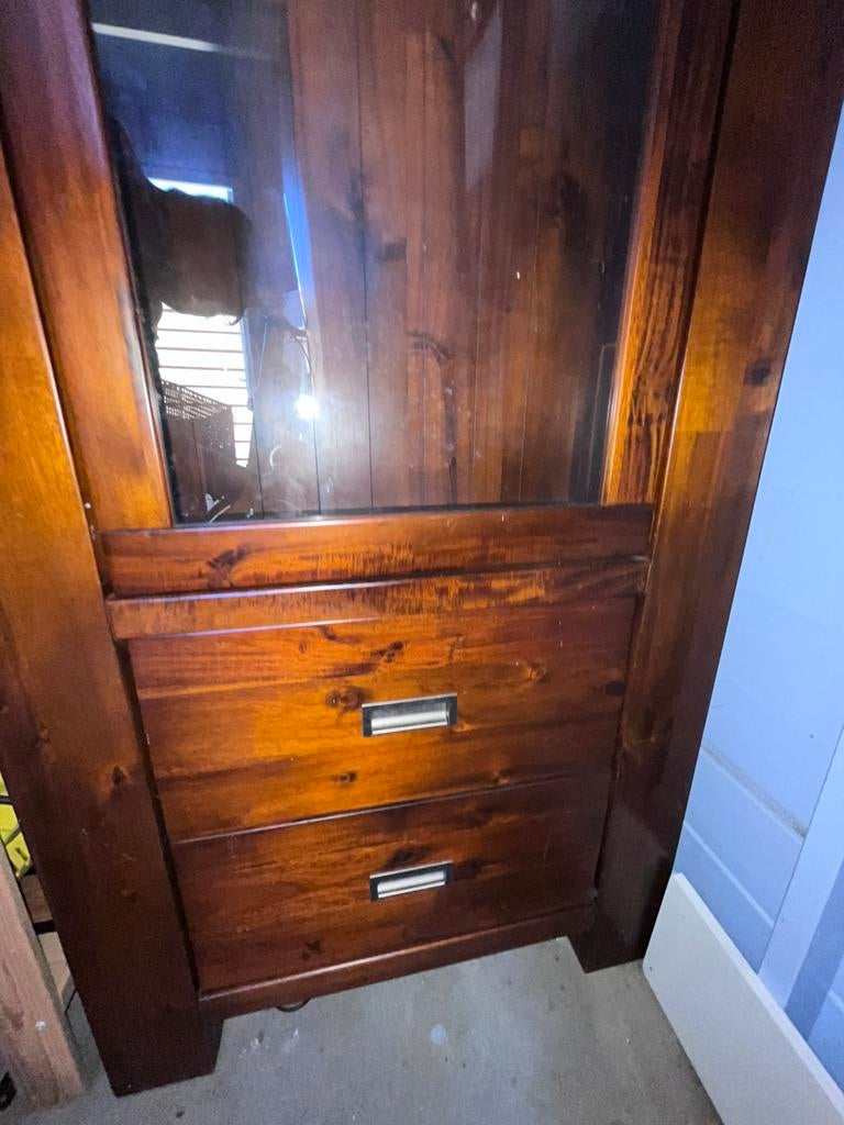 koloniale stijl kast houten 174x80x40, Ophalen