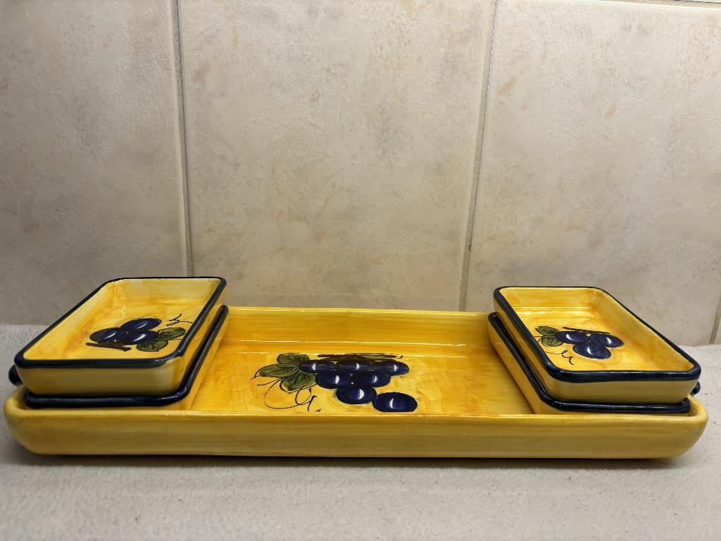 Frans Serveer Plateau + Schaaltjes, Antiek en Kunst, Ophalen of Verzenden