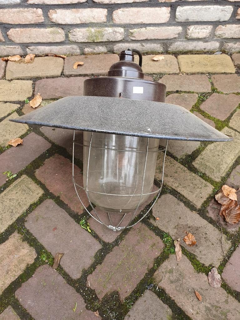 Emaille hanglamp industrieel, Ophalen of Verzenden