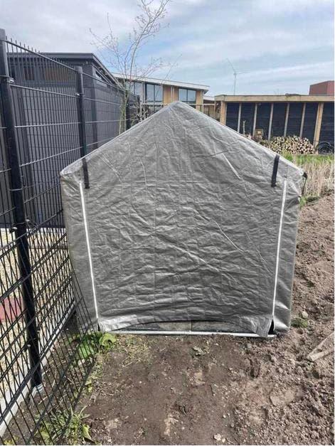 Opberg tent voor in de tuin compleet, Ophalen of Verzenden, Zo goed als nieuw, IJzer