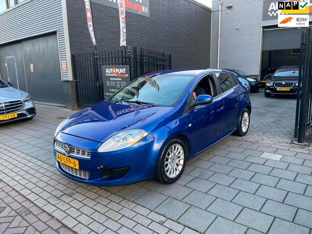 Fiat Bravo 1.4 T-Jet Dynamic Airco Navi PDC NAP APK, Voorwielaandrijving, Gebruikt, 4 cilinders, Blauw