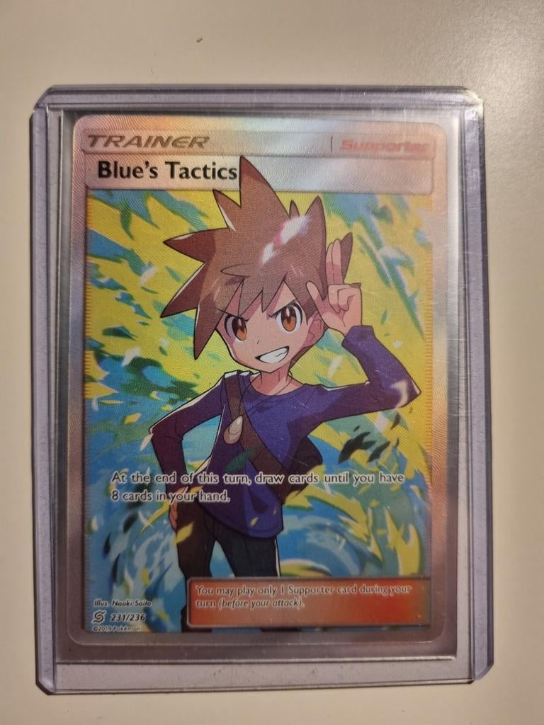 Blue's Tactics Full Art - Unified Minds - 231/236 - NM/M, Ophalen of Verzenden, Zo goed als nieuw, Losse kaart, Foil