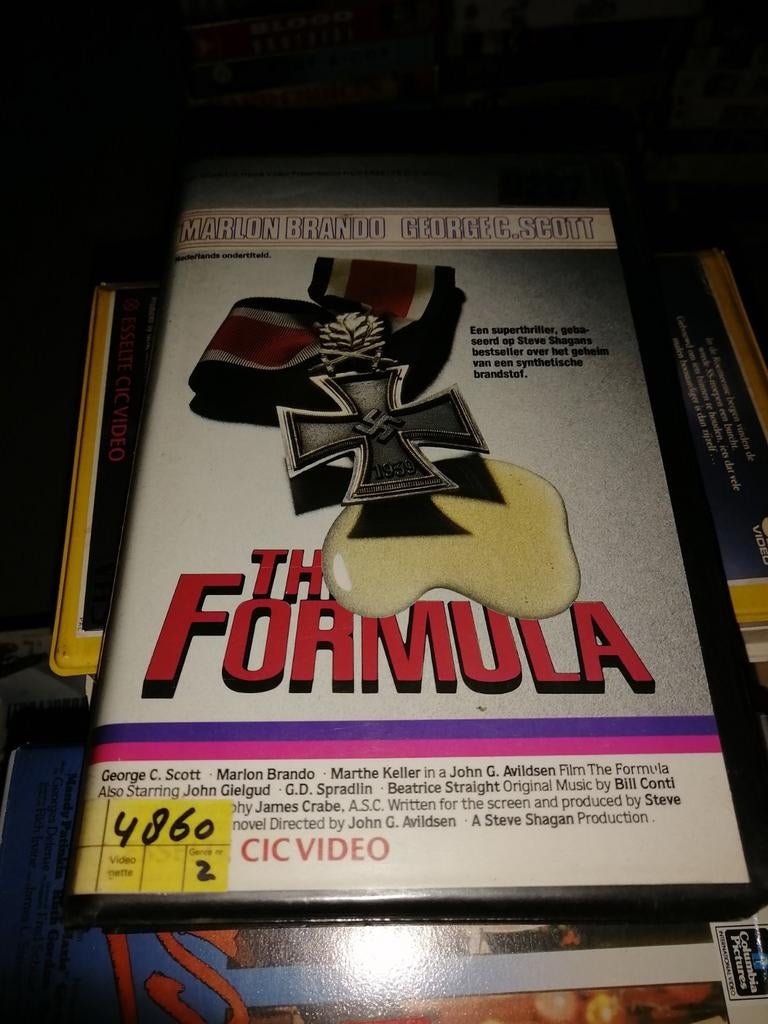 Vcc video2000 ex-rental - The Formula, Vanaf 16 jaar, Ophalen of Verzenden, Gebruikt, Horror