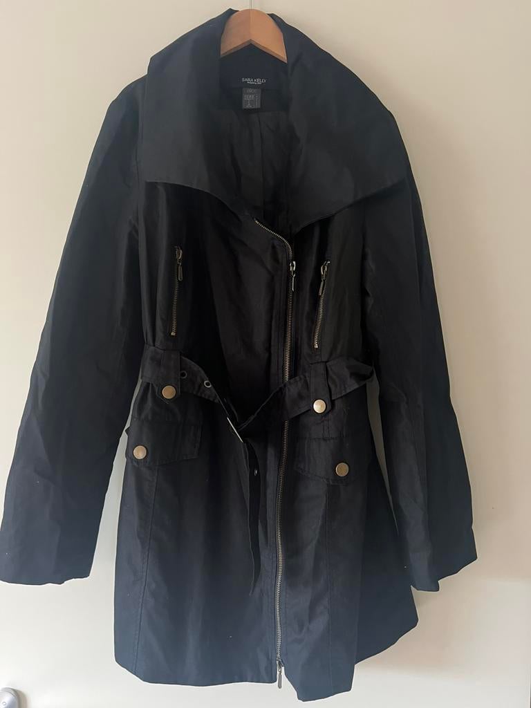 Sara Kelly mooie zwarte jas/ maat 38, Kleding | Dames, Verzenden, Zo goed als nieuw, Maat 38/40 (M), Zwart