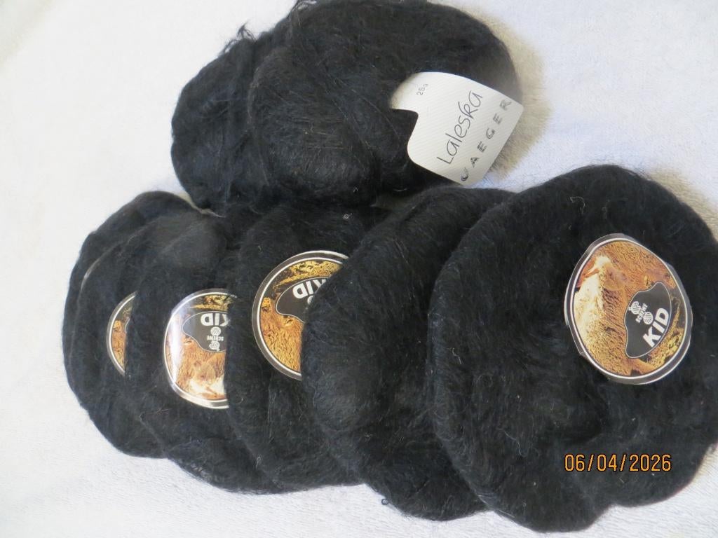 160g kid -mohair zwart, Ophalen of Verzenden, Nieuw, Breien of Haken, Wol of Garen