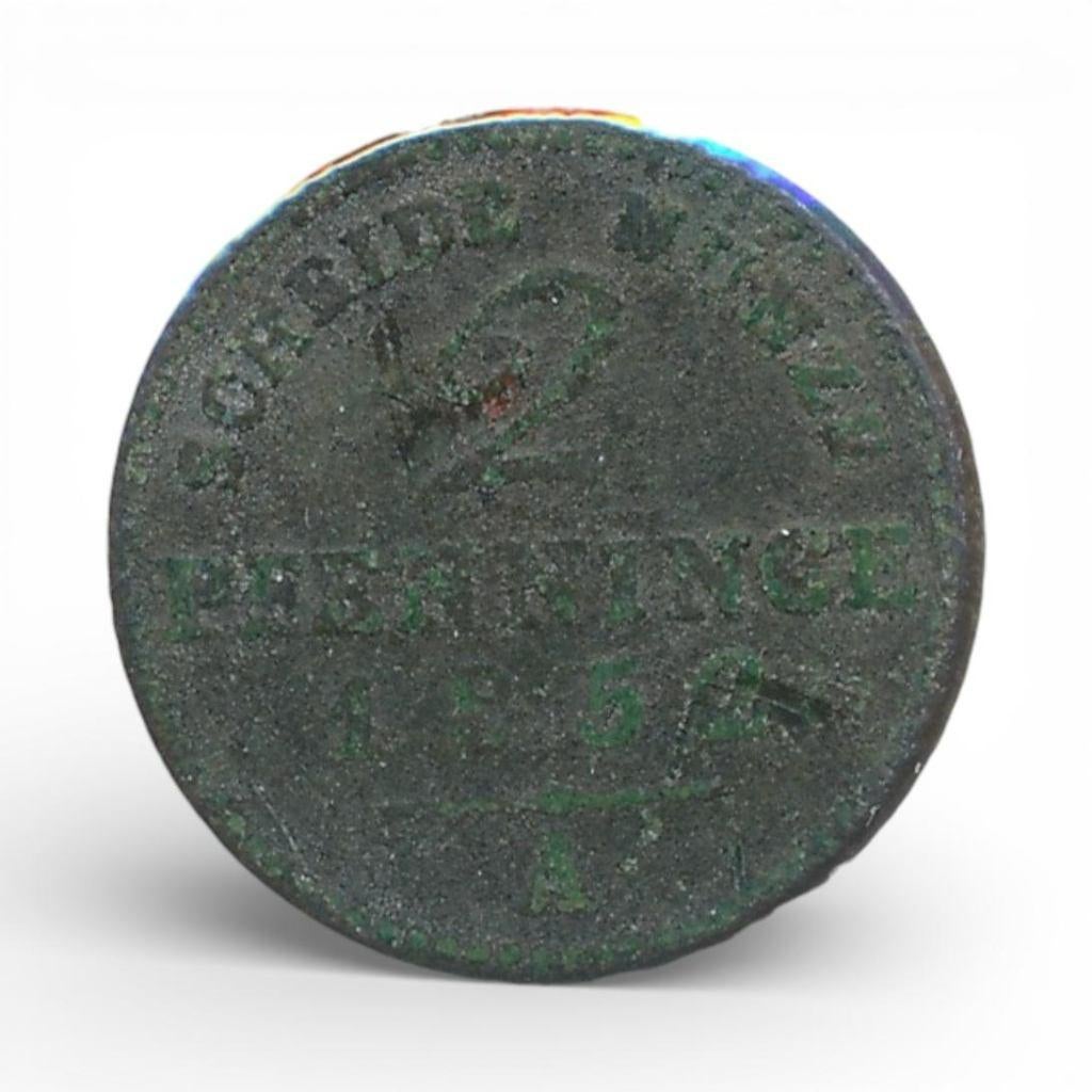 Pruisen 2 Pfenninge 1/180 Thaler 1852-A, Ophalen of Verzenden, Duitsland, Losse munt