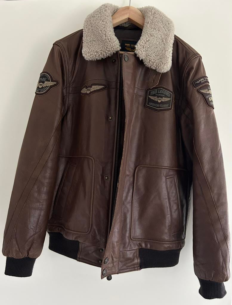 PME legend hudson leren jas bruin maat M, Ophalen, Zo goed als nieuw, Maat 48/50 (M), Bruin