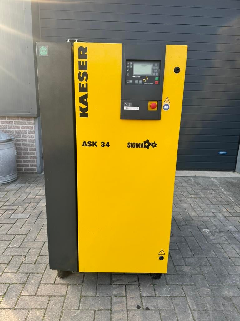 Kaeser ASK34 schroefcompressor, 800 liter/min of meer, Ophalen of Verzenden, Zo goed als nieuw, 10 bar of meer