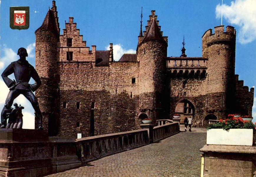 Antwerpen - Het Steen en Lange Wapper, Ophalen of Verzenden, 1960 tot 1980, Gelopen, Antwerpen
