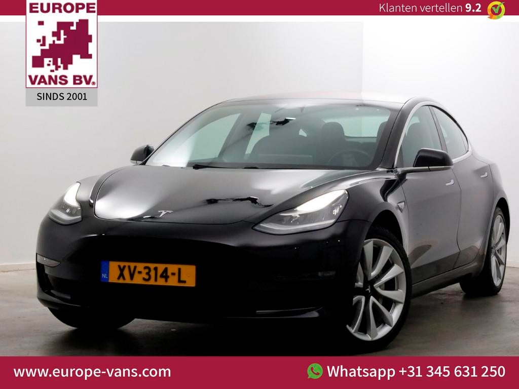 Tesla Model 3 Long Range AWD 19inch/Autopilot/Panoramadak SO, 530 km, 462 pk, Zwart, Origineel Nederlands