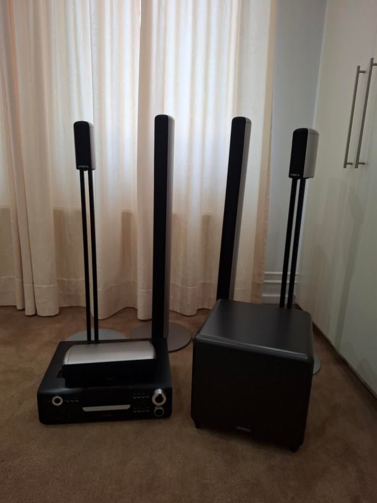 Audica speakerset met NAD versterker, Gebruikt, 60 tot 120 watt, Complete surroundset, Ophalen