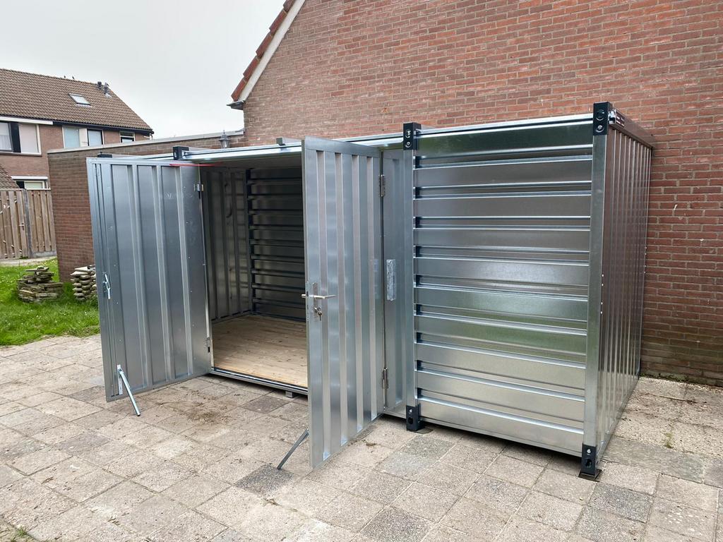 Opslagcontainer zelfbouwcontainer snelbouwcontainer, Ophalen of Verzenden, Zo goed als nieuw, Hout, Containerberging