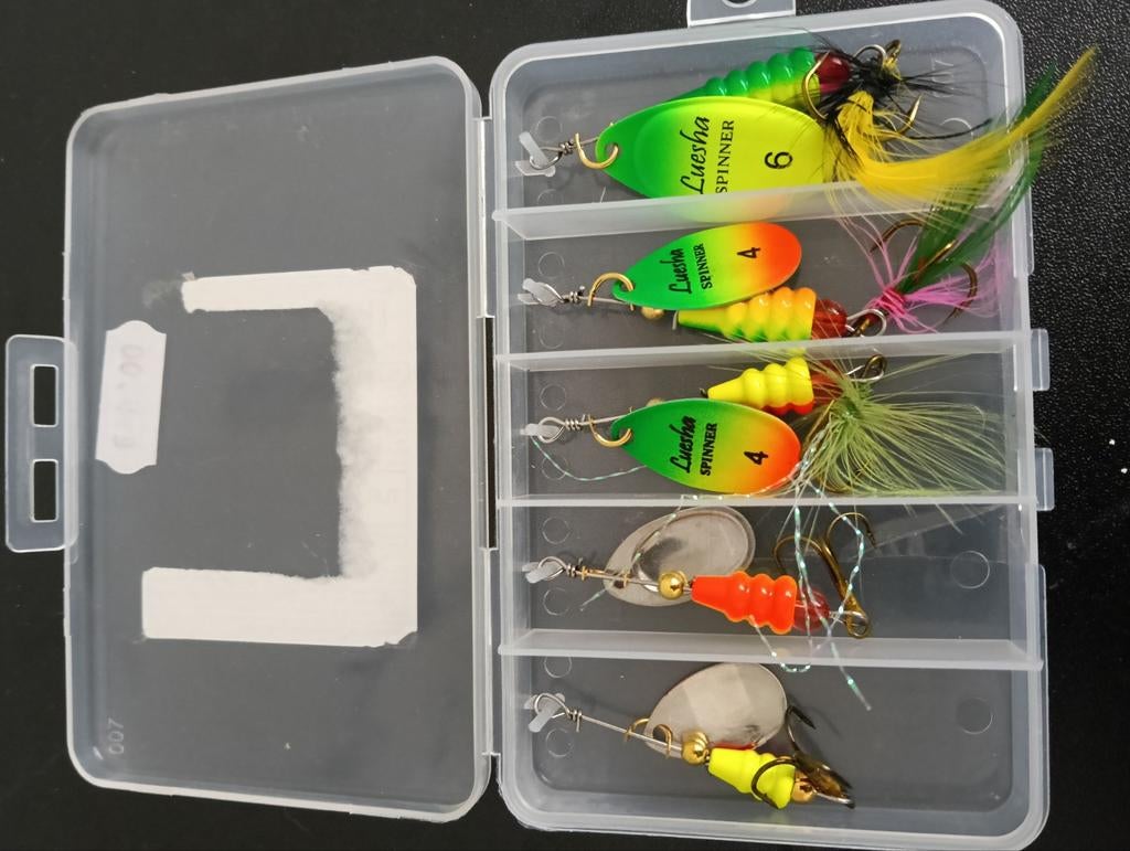 5 stuks kunstaas meerkleurig spinners blinkers, Ophalen of Verzenden, Nieuw, Haak