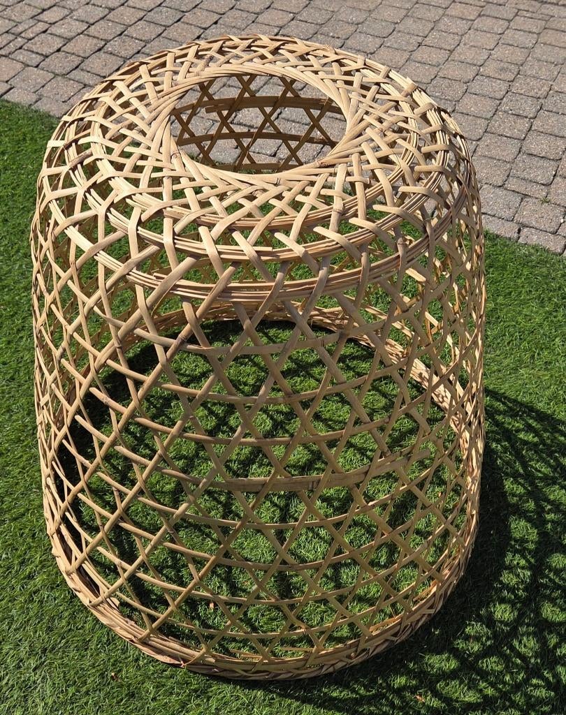 Rotan lampenkap, Ophalen, Zo goed als nieuw, Rond, 50 cm of meer