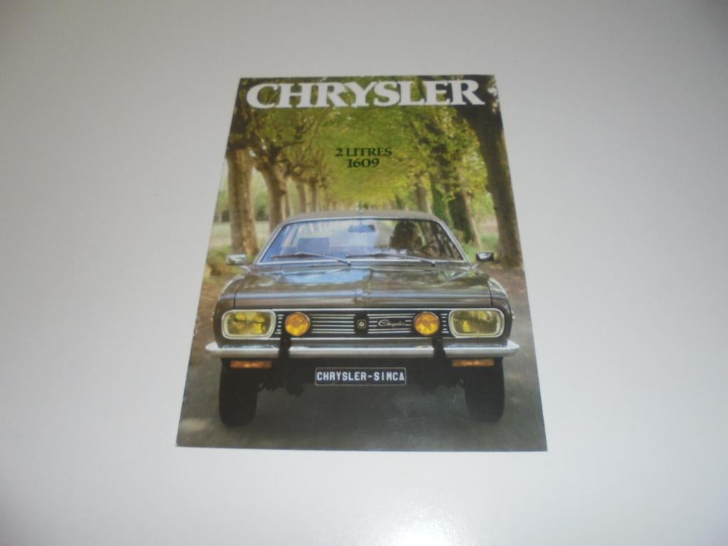 brochure Chrysler 1609/ 2 Litres  1977, Ophalen of Verzenden, Zo goed als nieuw, Overige merken
