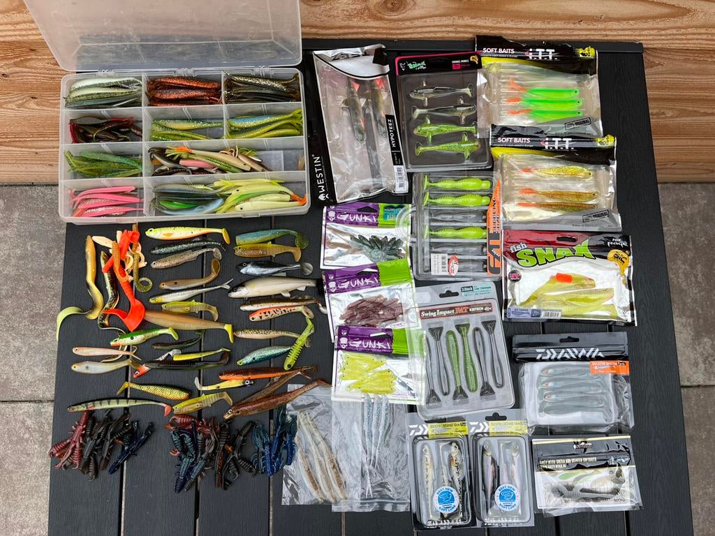 Partij diverse shads softbaits kunstaas roofvis snoek-baars, Ophalen of Verzenden, Zo goed als nieuw, Overige typen