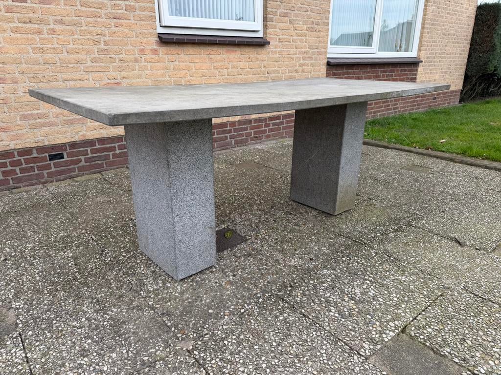 Tuintafel Natuursteen, Tuin en Terras, Tuintafels, Ophalen, Gebruikt, Rechthoekig, Overige materialen