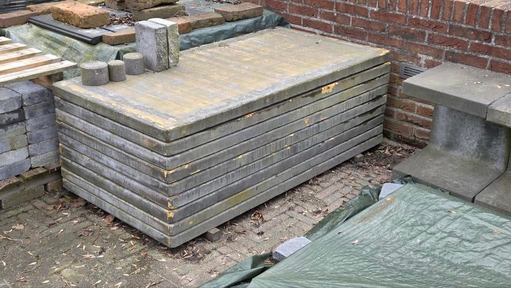 Steenschotten hout met kunststof laag, Ophalen, Nieuw, Beton, Terrastegels