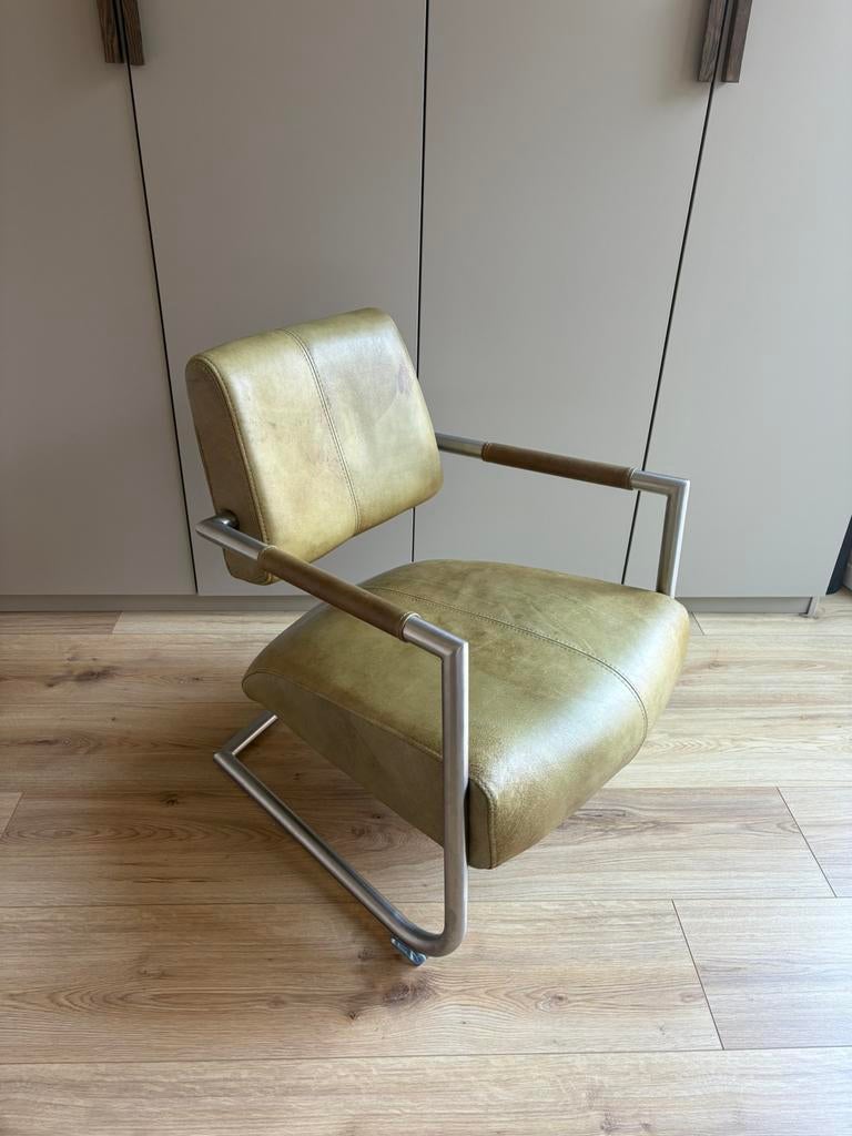 Prachtige leren stoel / fauteuil Xooon, Ophalen, Zo goed als nieuw, 75 tot 100 cm, 50 tot 75 cm