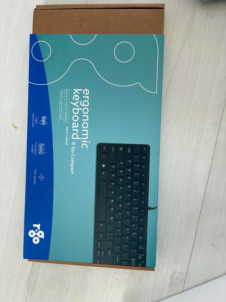 R-Go Compact ergonomisch toetsenbord (nieuw), Computers en Software, Toetsenborden, R-Go, Ergonomisch, Nieuw, Ophalen of Verzenden