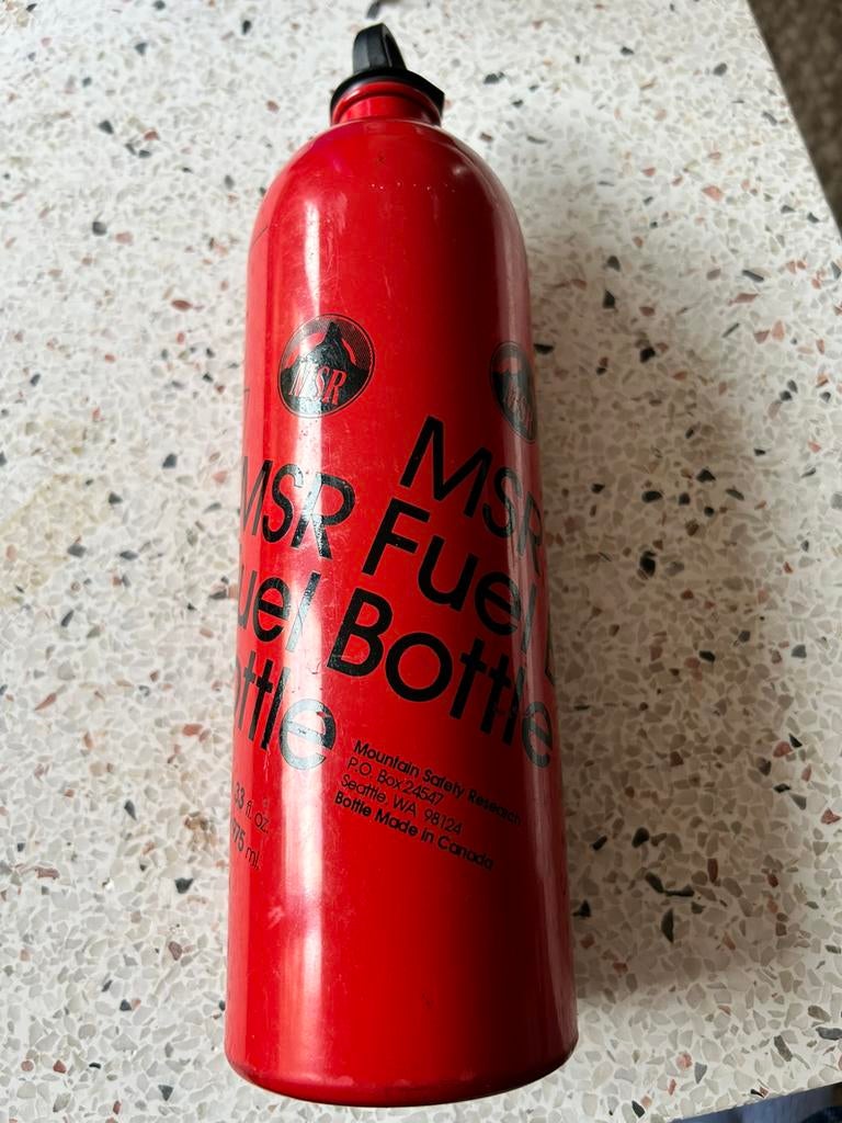 Msr zeldzame vintage  fuel bottle 975 ml, Caravans en Kamperen, Kampeeraccessoires, Ophalen of Verzenden, Gebruikt