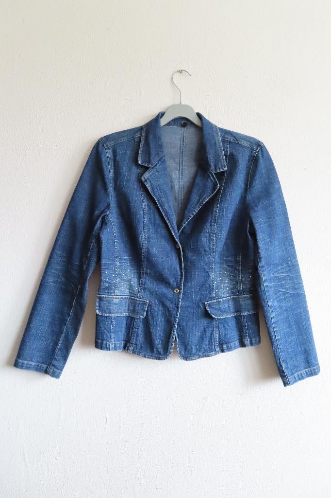 Spijkerjas Spijkerjack Getailleerd mt M (2887), Kleding | Dames, Jasjes, Kostuums en Pakken, Zo goed als nieuw, Jasje, Maat 38/40 (M)
