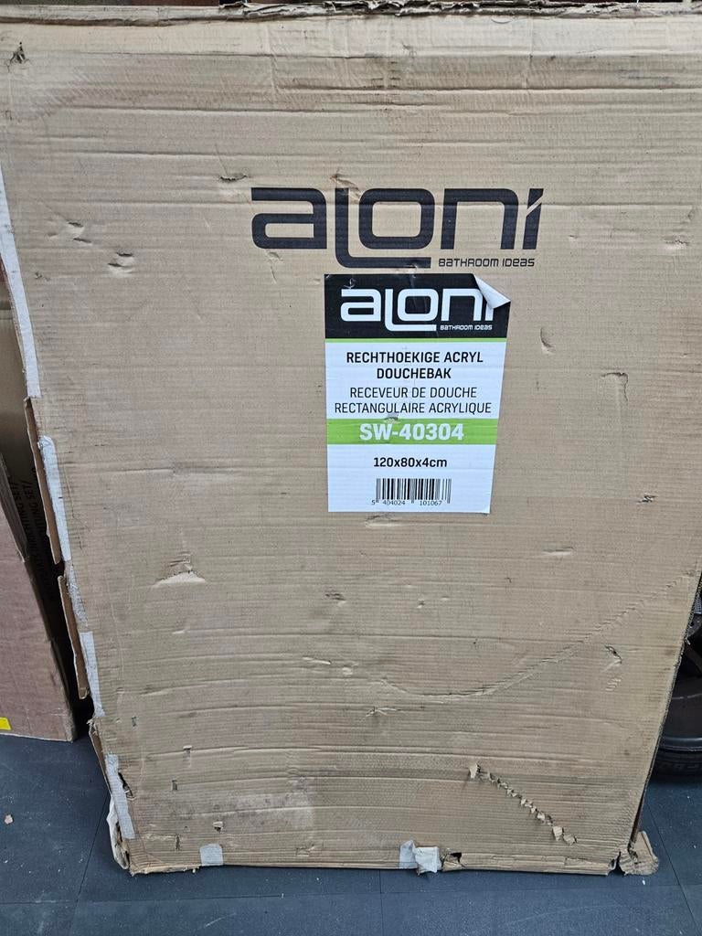 Witte Rechthoekige Acryl Douchebak 120x80x4cm, Doe-het-zelf en Verbouw, Sanitair, Ophalen of Verzenden, Nieuw, Douche