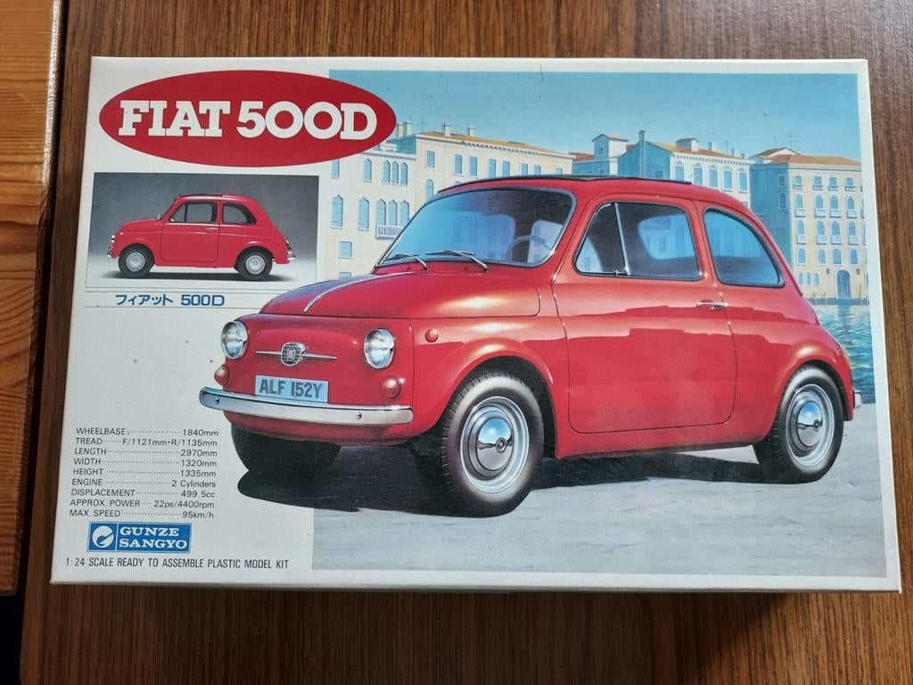 Fiat 500 (de originele! ) van Gunze Sangyo. Schaal 1/24., Overige merken, 1:50 of kleiner, Auto, Nieuw