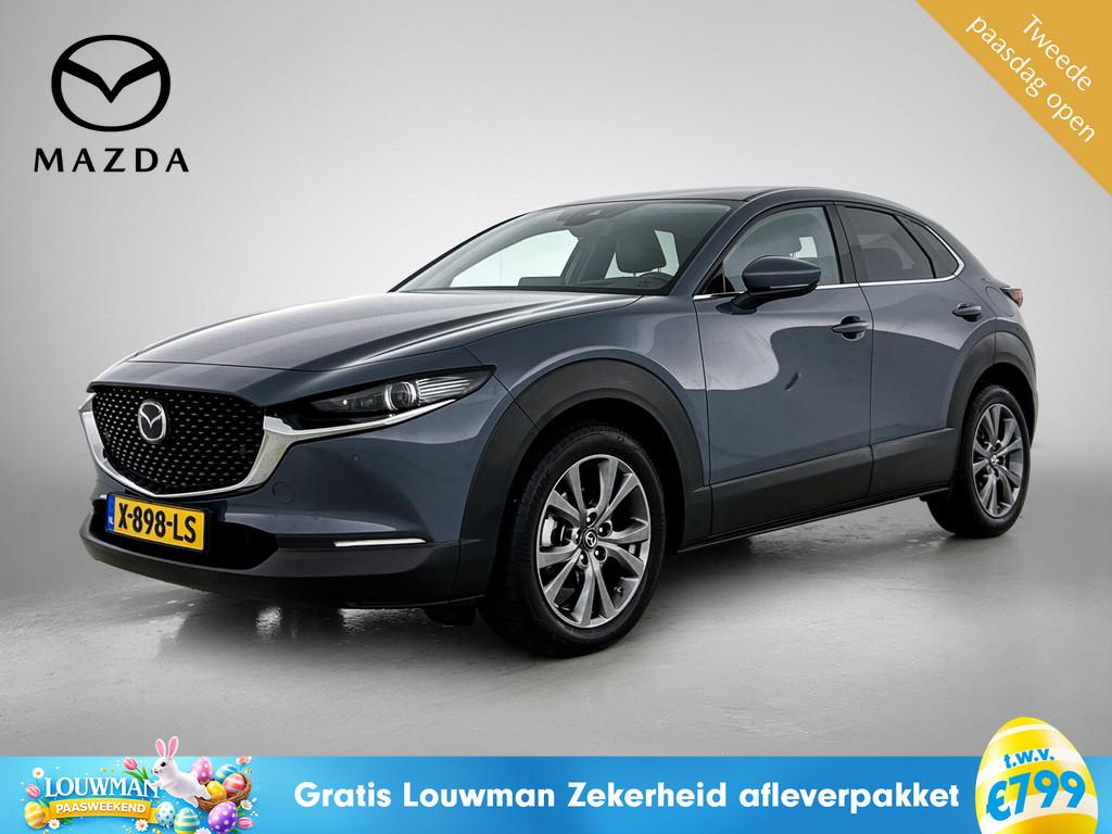 Mazda CX-30 2.0 e-SkyActiv-X M Hybrid Luxury / Camera / Lede, Gebruikt, Euro 6, Handgeschakeld, Grijs