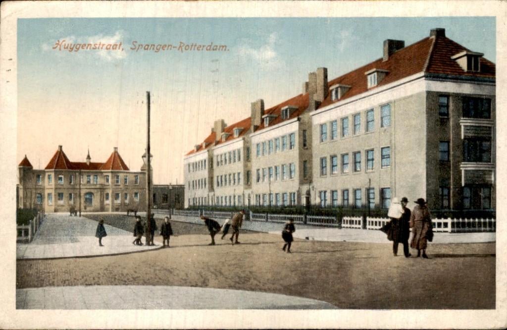 Rotterdam - Huygenstraat - Spangen, Ophalen of Verzenden, 1920 tot 1940, Gelopen, Zuid-Holland