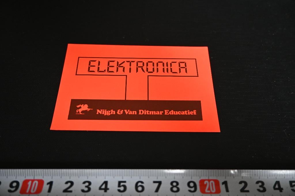 sticker ELEKTRONICA Nijgh & Van Ditmar Educatief, Ophalen, Zo goed als nieuw