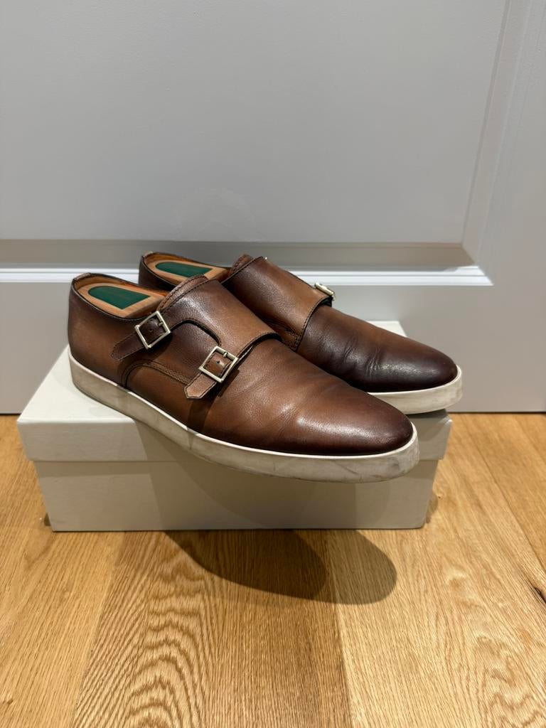 Santoni Gesp Sneakers | UK 10 | (S2*), Bruin, Verzenden, Sneakers of Gympen, Zo goed als nieuw